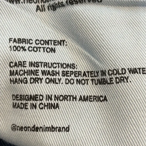 Neon Denim Leroi Coated iridescent Wide-Leg Jean size 25 NWT - Picture 11 of 13